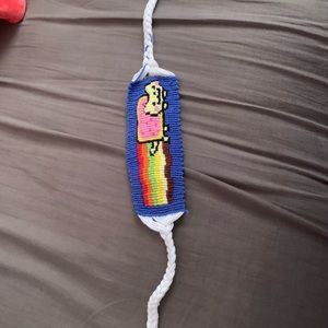 Friendship bracelet neon cat